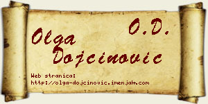 Olga Dojčinović vizit kartica